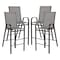 Flash Furniture 4PK Gray Outdoor Barstools with Flex Material 4-JJ-092H-GR-GG - alternate 5
